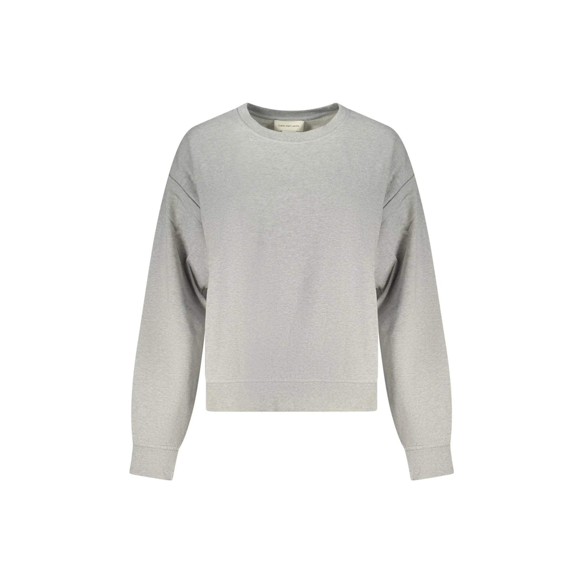 Calvin Klein Felpa Maniche Lunghe Donna Grigia Ricamo Felpe Grigio - foto prodotto